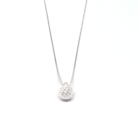 Cadena veneciana fina de 45cm con gota cristal