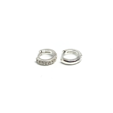 Aros argolla de 10mm con cubic