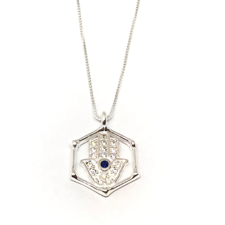 Cadena veneciana con manito con cubic y cadena extensible nuevo