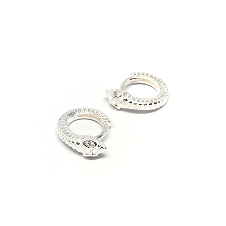 Aros argolla de 12mm con serpiente con cubic nuevo3