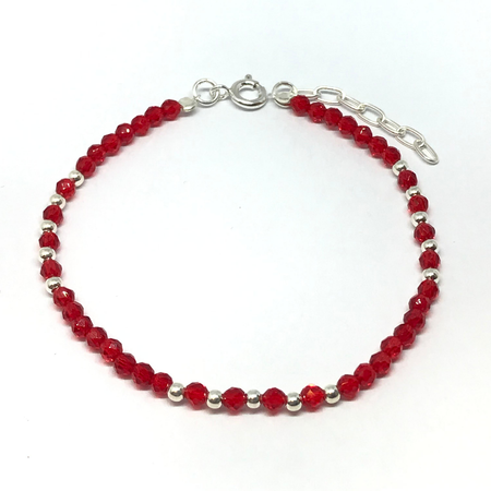 Pulsera con cristales rojos, bolitas nuevo8