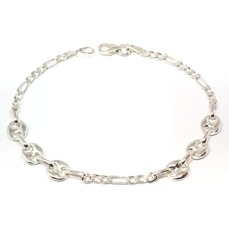 Pulsera 3x1 con eslabones forcet y G combinados nuevo10