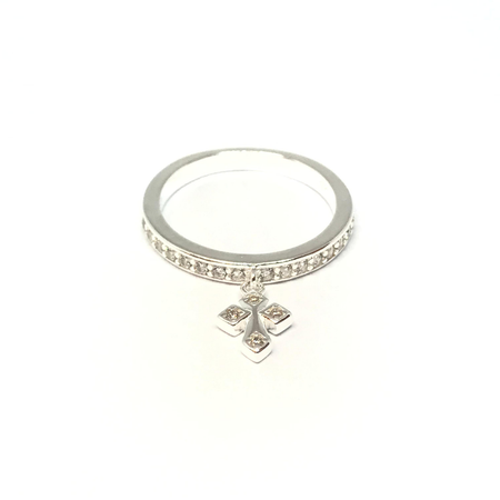 Anillo con cubic y cruz con cubic colgante nuevo10