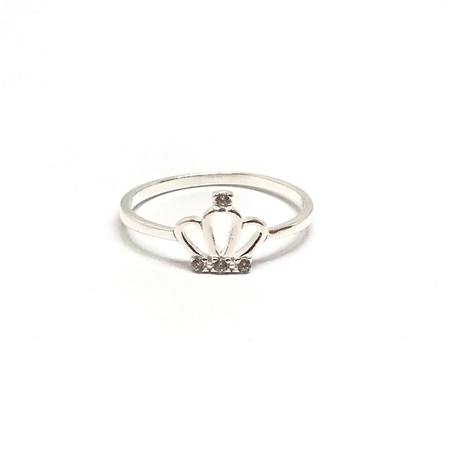 Anillo corona con cubic