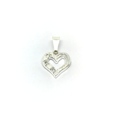 Dije de corazon con cubic