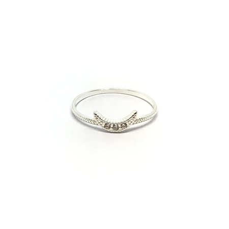Anillo luna con cubic