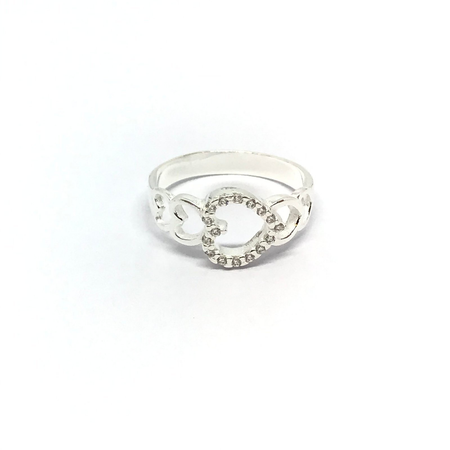 Anillo corazon con cubic