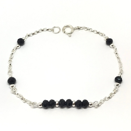 Pulsera con bolitas y onix