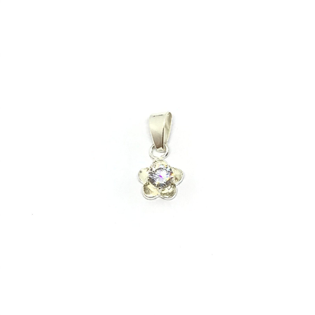 Dije de flor con cubic