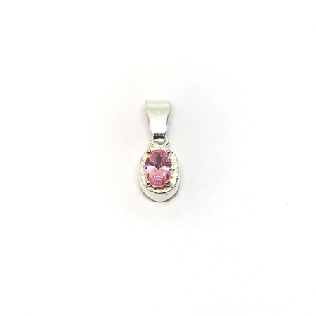 Dije cubic ovalado en colores varios