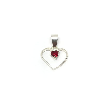 Dije de corazon con cubic