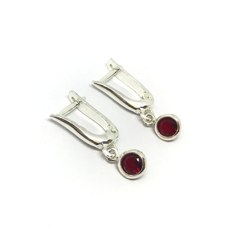 Aros estilo argolla con cubic colgante en colores varios