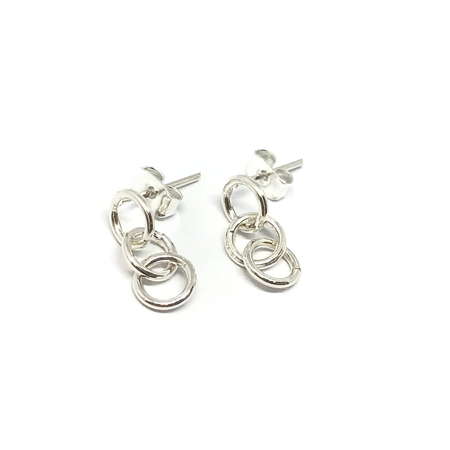 Aros con triple arandela colgante