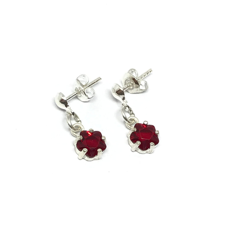 Aros colgantes con cubic en colores varios