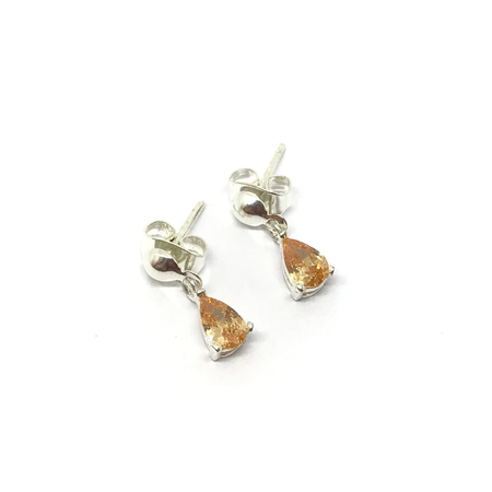 Aros colgantes con gota cubic en colores varios