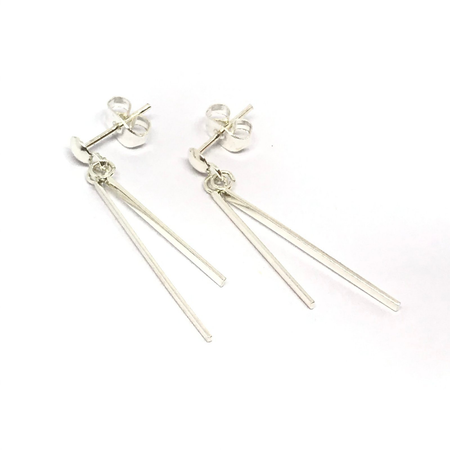 Aros con doble colgante