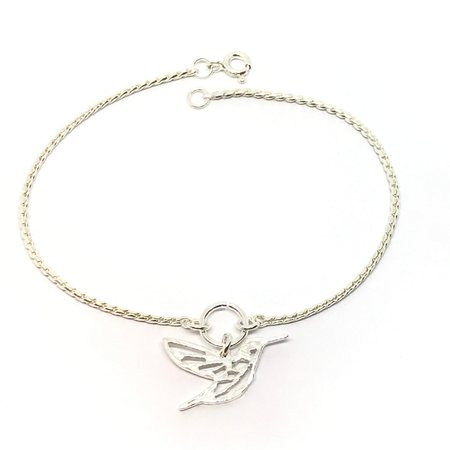 Pulsera con colibri colgante