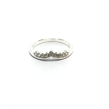 Anillo estilo corona con cubic