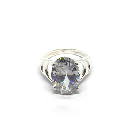 Anillo calado con cubic grande