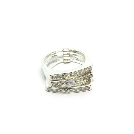 Anillo triple medio sin fin rectangular