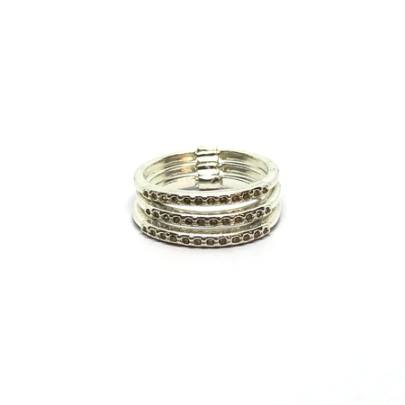 Anillo medio sin fin triple con cubic