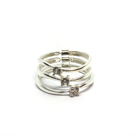 Anillo triple con cubic