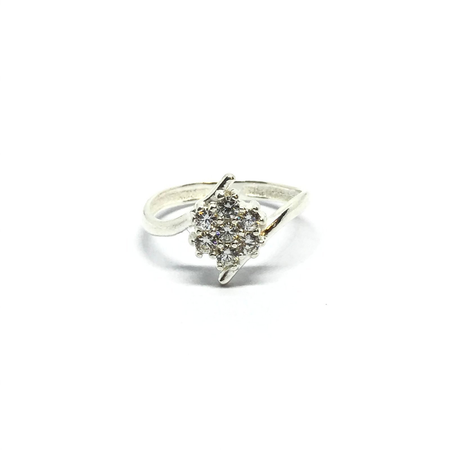 Anillo estilo doble con centro cubic