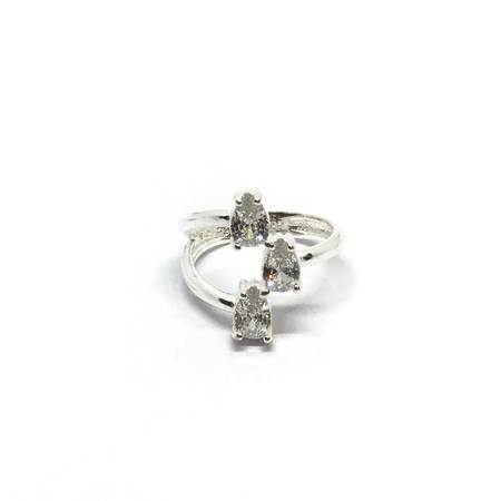 Anillo triple gota de cubic