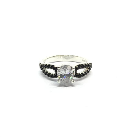 Anillo combinado con cubic y gota