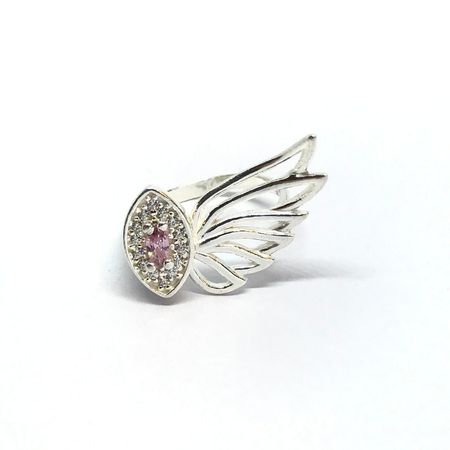Anillo de ala calada con cubic