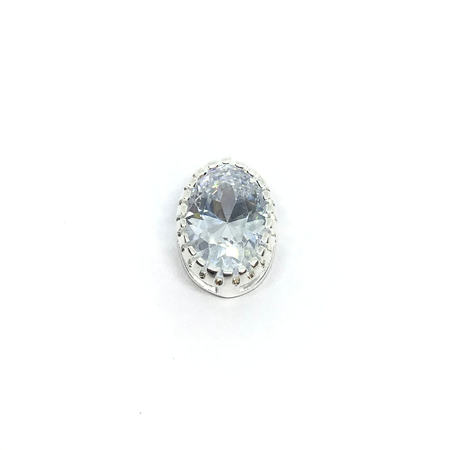 Oval pasante con cubic 14mm