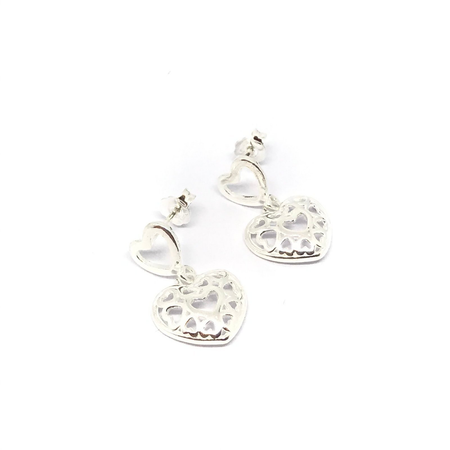 Aros colgantes de corazon