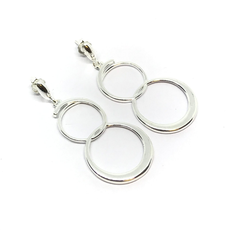 Aros doble circulo colgante