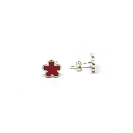Aros flor esmaltada