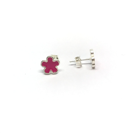 Aros flor esmaltada
