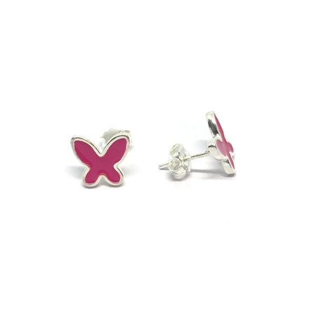 Aros mariposa esmaltada