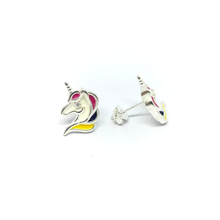 Aros unicornio esmaltado
