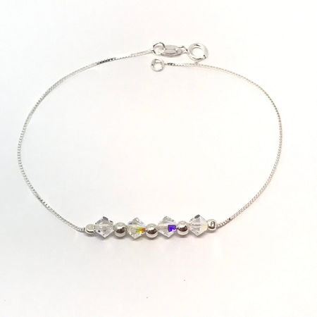 Pulsera con cristales en colores varios