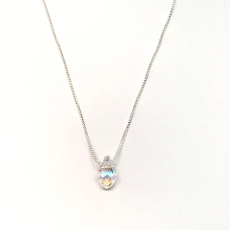 Cadena veneciana de 45cm con gota de cristal