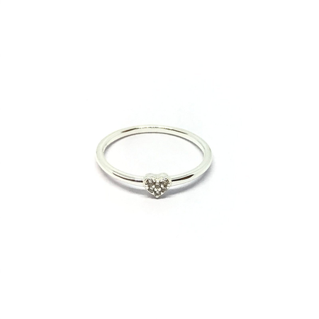 Anillo de corazon micropave