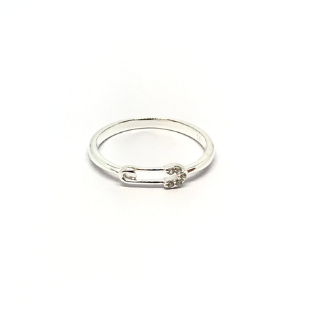 Anillo de alfiler de gancho con cubic