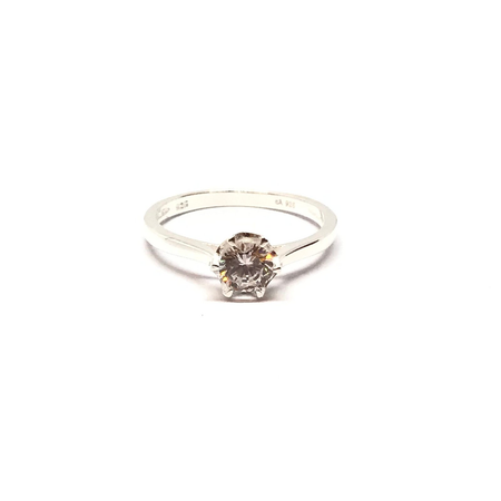 Anillo solitario con cubic