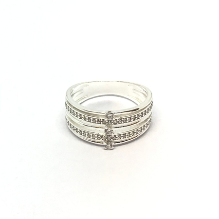 Anillo de varias filas con cubic