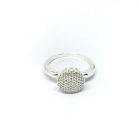 Anillo media bola de fuego con altura