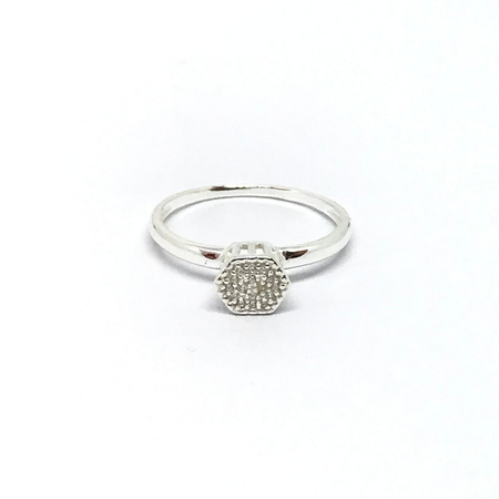 Anillo cabeza hexagonal con cubic