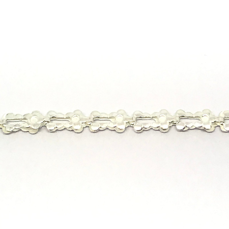 Pulsera hueca con flores