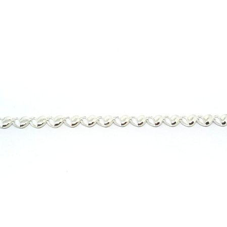 Pulsera hueca con corazones