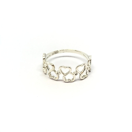 Anillo de corazones con cubic