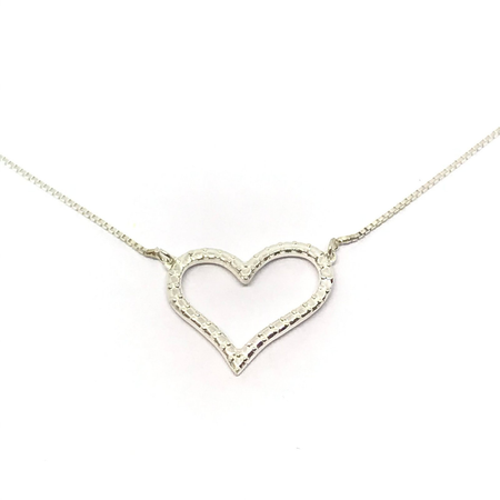 Gargantilla veneciana con corazon con cubic