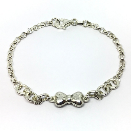 Pulsera rolo con moño y arandelas